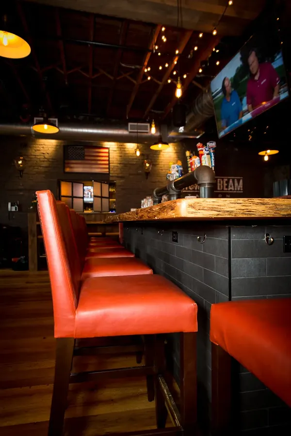 Row of stools along the bar