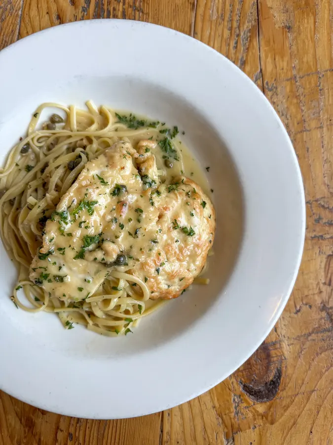 Linguine with parmesan and herbs